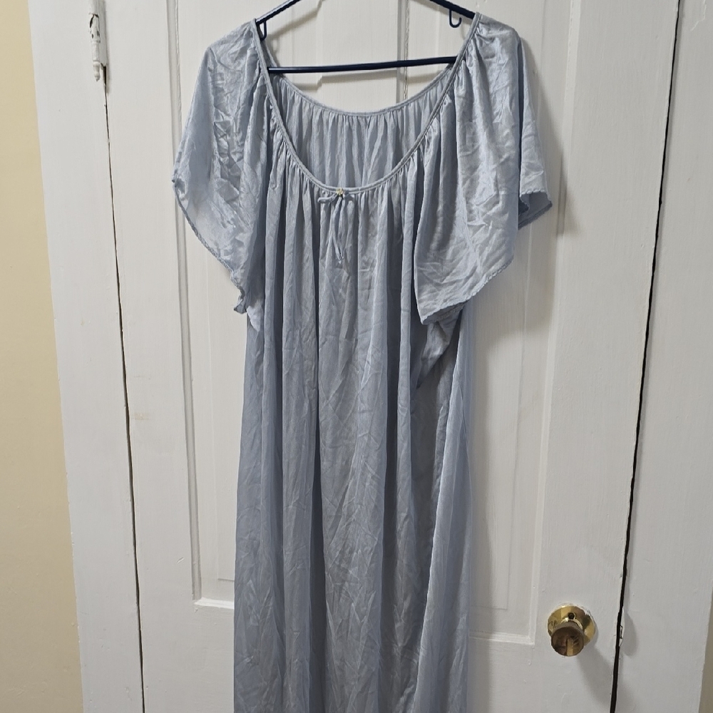 Light Blue Flutter Sleeve Nightgown 011